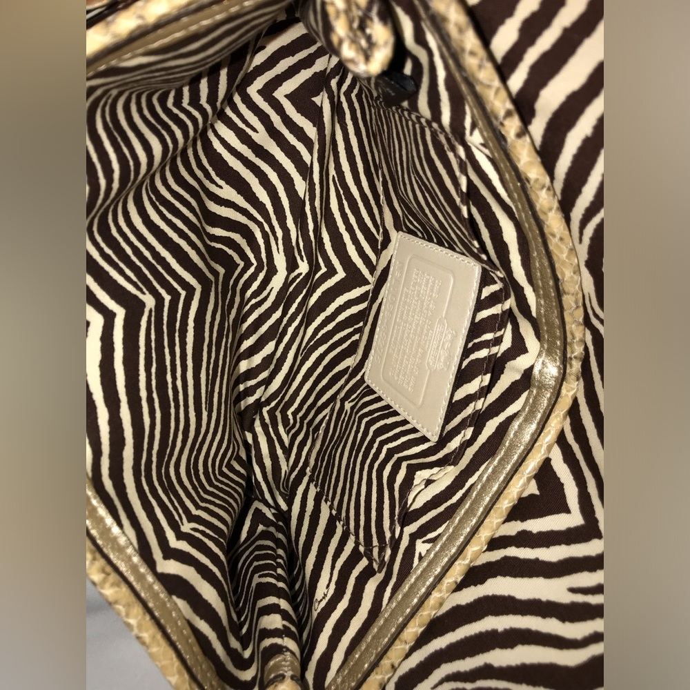 Coach Straw Python Clutch - Picture 4 of 15